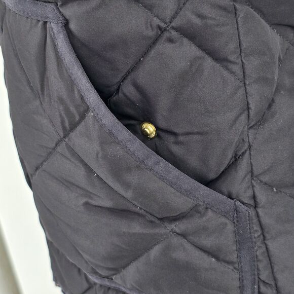 J. Crew Factory Down Puffer Vest Women's XXS Black Quilted - Picture 5 of 9